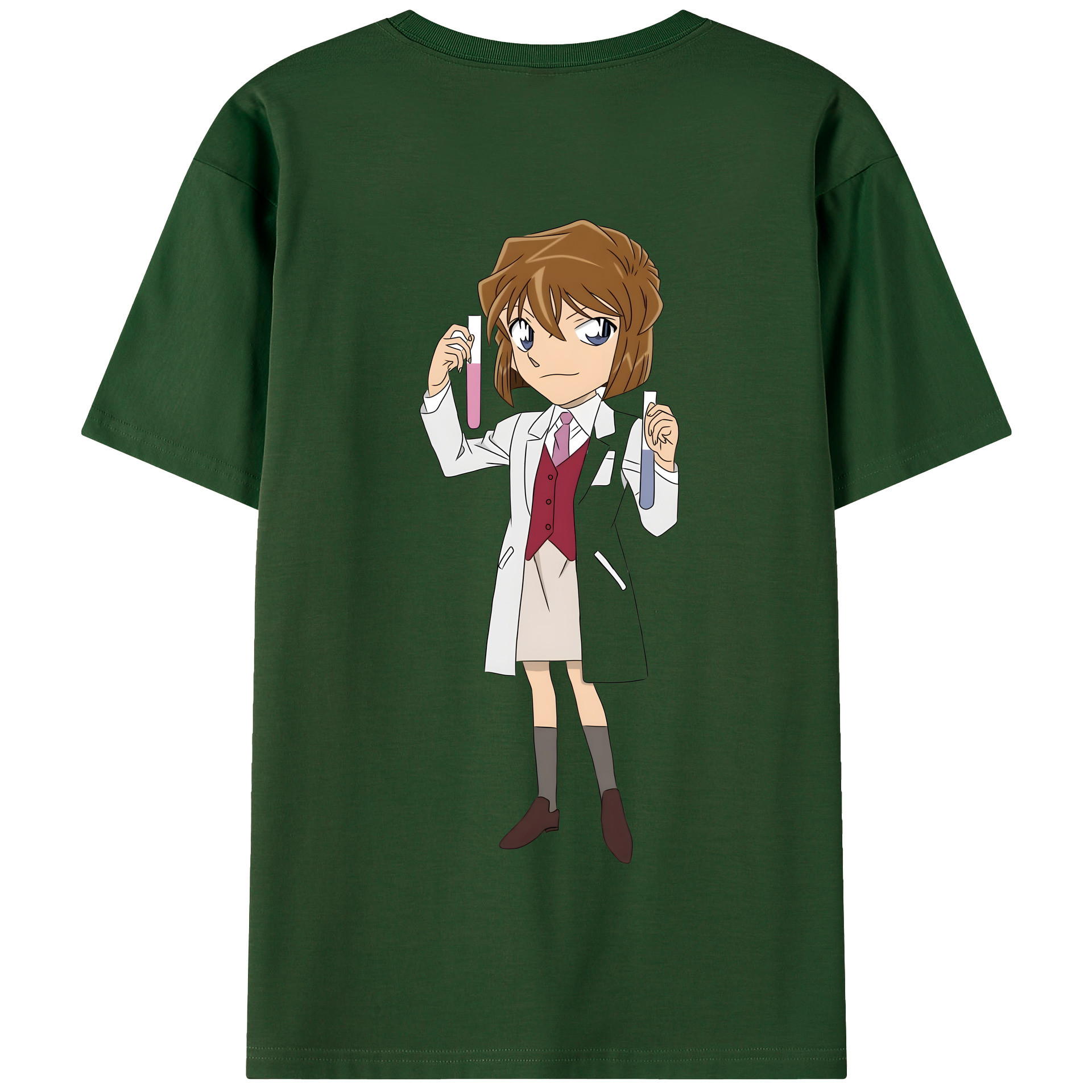 （画像用） 名探偵コナン 灰原 哀 はいばら あい Detective Conan Anita Hailey、Vi Graythorn Haibara Ai 綿100％半袖Tシャツ（背面プリント）
